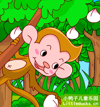 儿童英语故事The monkey and the peach