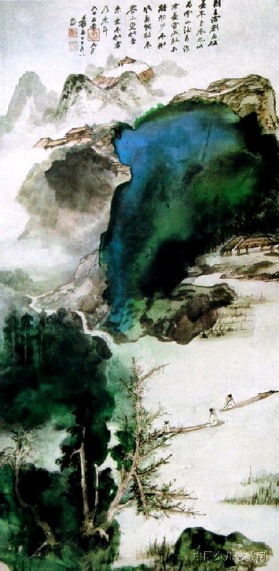 近现代画家张大千作品欣