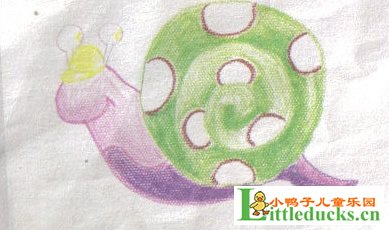 儿童油画棒教程-用油画棒画蜗牛