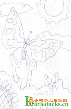 儿童油画棒教程-用油画棒蝴蝶风筝