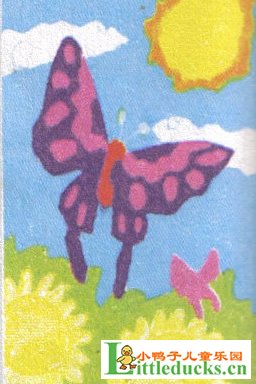 儿童油画棒教程-用油画棒蝴蝶风筝