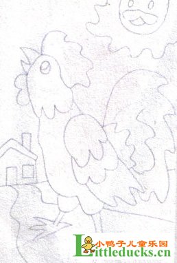 儿童油画棒教程-用油画棒画大公鸡