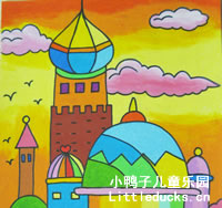 幼儿绘画作品:城堡