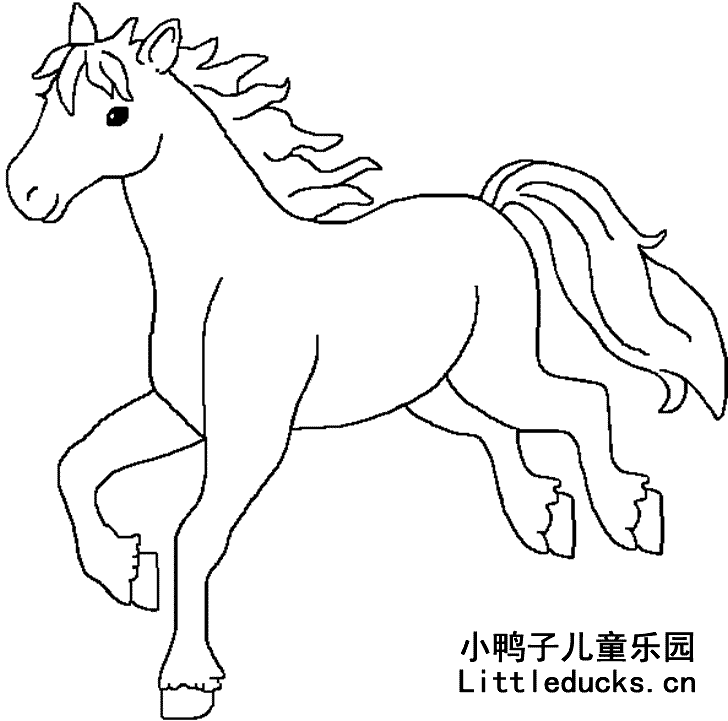 动物简笔画大全:简笔画马1