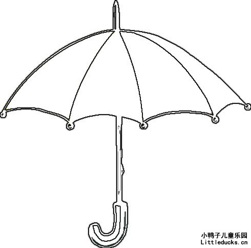 雨伞的简笔画二