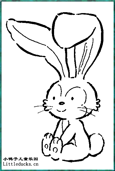 动物简笔画大全:小兔子简笔画2