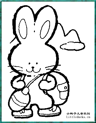 动物简笔画大全:小兔子简笔画5