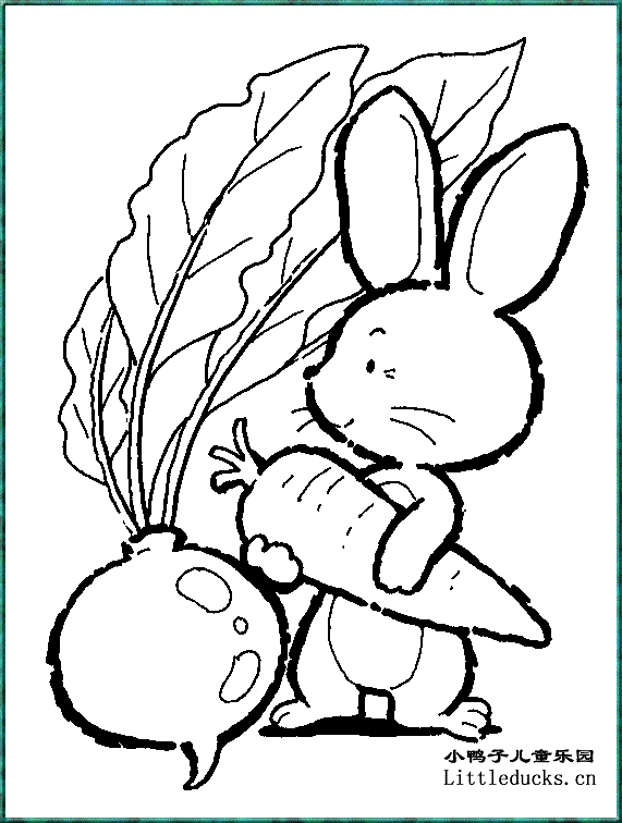 动物简笔画大全:小兔子简笔画7