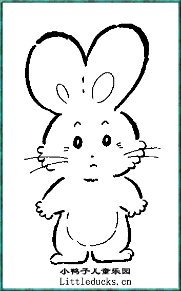 萌萌的小白兔简笔画,卡通小白兔图片,这些简笔画兔子可以教小朋友们