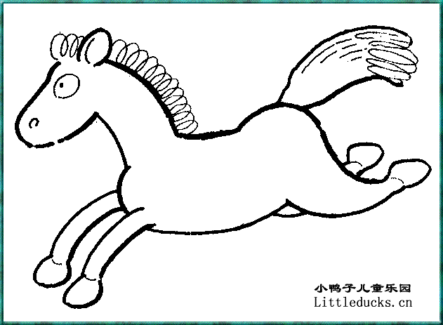 马简笔画图片大全展示