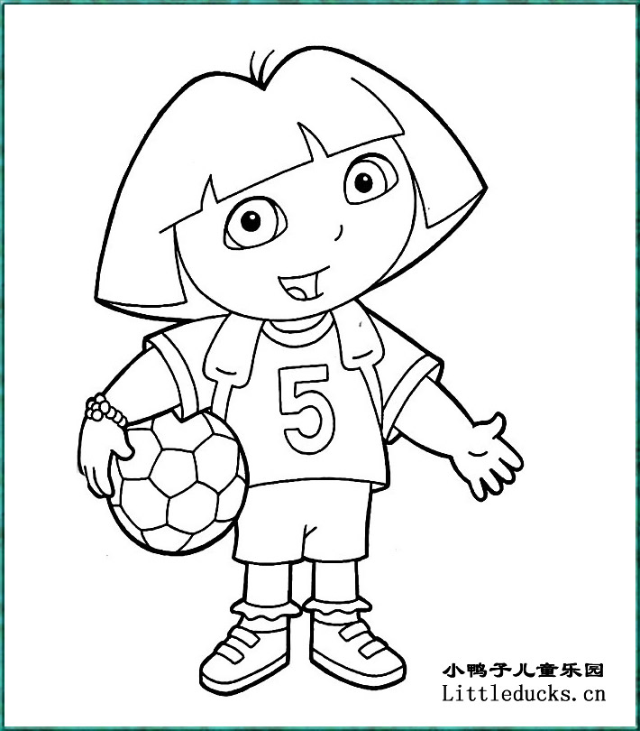 卡通人物简笔画:朵拉简笔画(6)