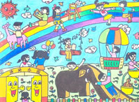 儿童绘画作品:儿童乐园