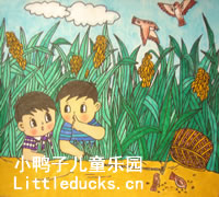 小学生绘画作品:捉小