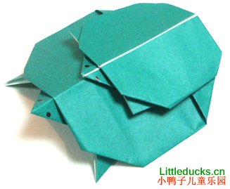 动物折纸大全:母子乌龟的折纸方法
