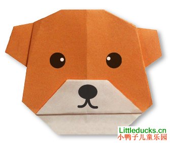 动物折纸大全:几种小狗的脑袋折纸方法