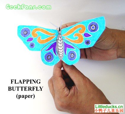 动物折纸大全:会扇翅膀的蝴蝶的折纸方法