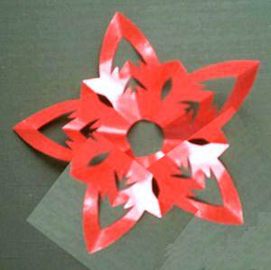 儿童剪纸大全:五瓣花的剪纸方法