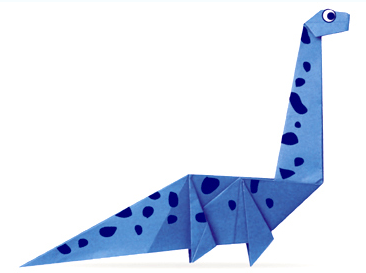 动物折纸大全:三种蛇颈龙的折
