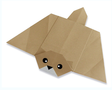 动物折纸大全:飞鼠的折纸方法