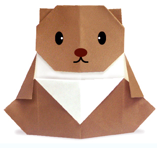 动物折纸大全:熊宝宝的折纸方