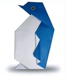 动物折纸大全:小企鹅的折纸方
