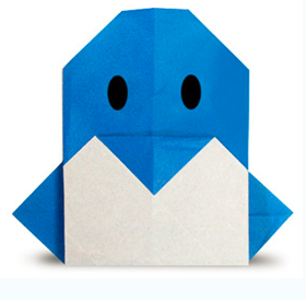 动物折纸大全:胖胖小企鹅的折