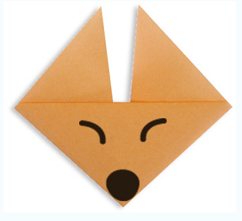 简单易学的幼儿折纸大全:小狐