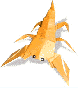 动物折纸大全:小蝎子的折纸方
