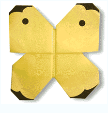 动物折纸大全:四翅小粉蝶的折