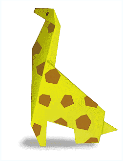 动物折纸大全:长颈鹿的折纸方