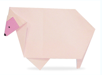 动物折纸大全:小绵羊的折纸方