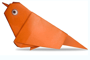 动物折纸大全:小麻雀的折纸方