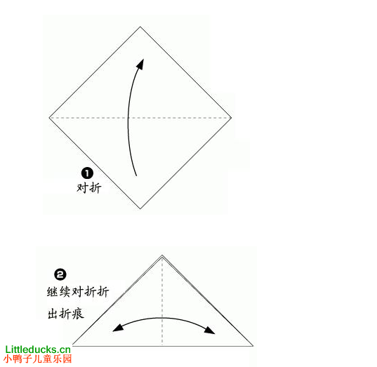 动物折纸大全:小兔子头的折纸方法