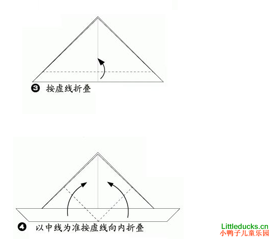 动物折纸大全:小兔子头的折纸方法