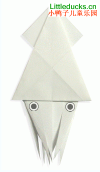 动物折纸大全:鱿鱼的折纸方法
