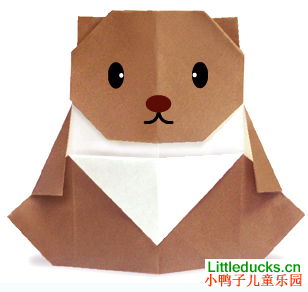 动物折纸大全:熊宝宝的折纸方法