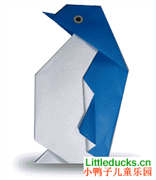 动物折纸大全:小企鹅的折纸方法