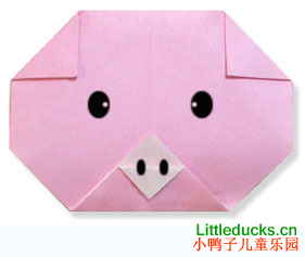 简单易学的幼儿折纸大全:小猪