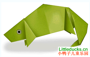动物折纸大全:变色龙的折纸方法