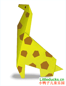 动物折纸大全:长颈鹿的折纸方法