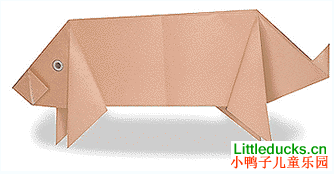 动物折纸大全:小猪猪的折纸方法