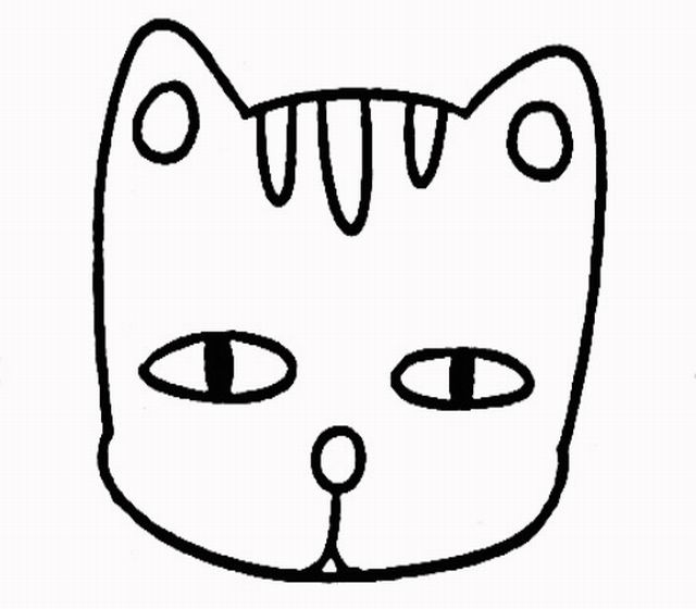 如何画小猫简笔画二