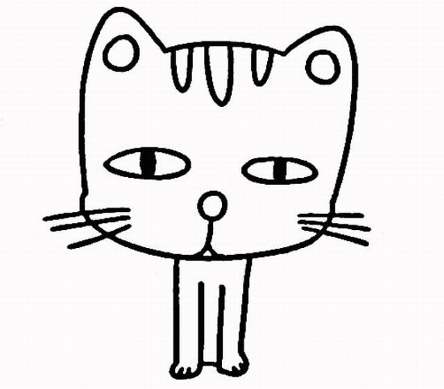 如何画小猫简笔画三
