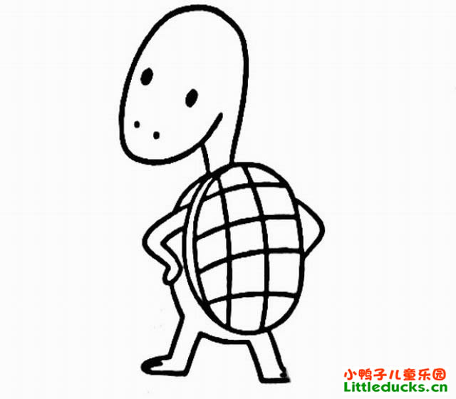 如何画乌龟简笔画四