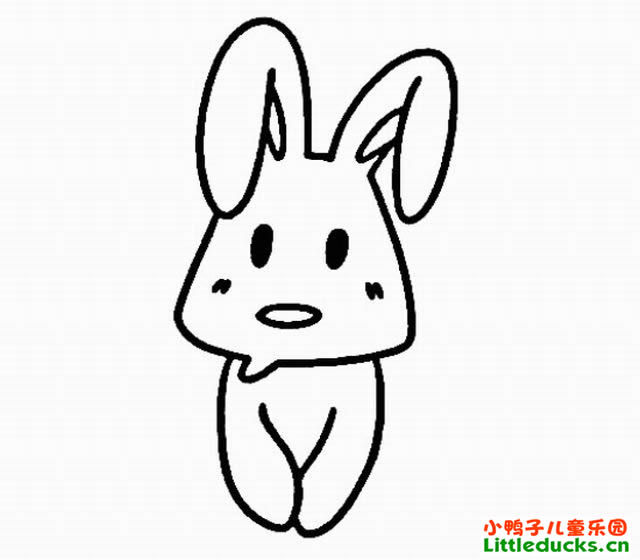 如何画兔子简笔画三