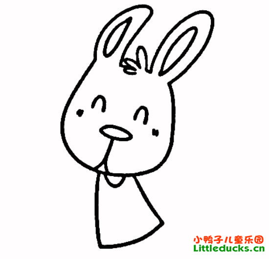 如何画跳舞的兔子简笔画三