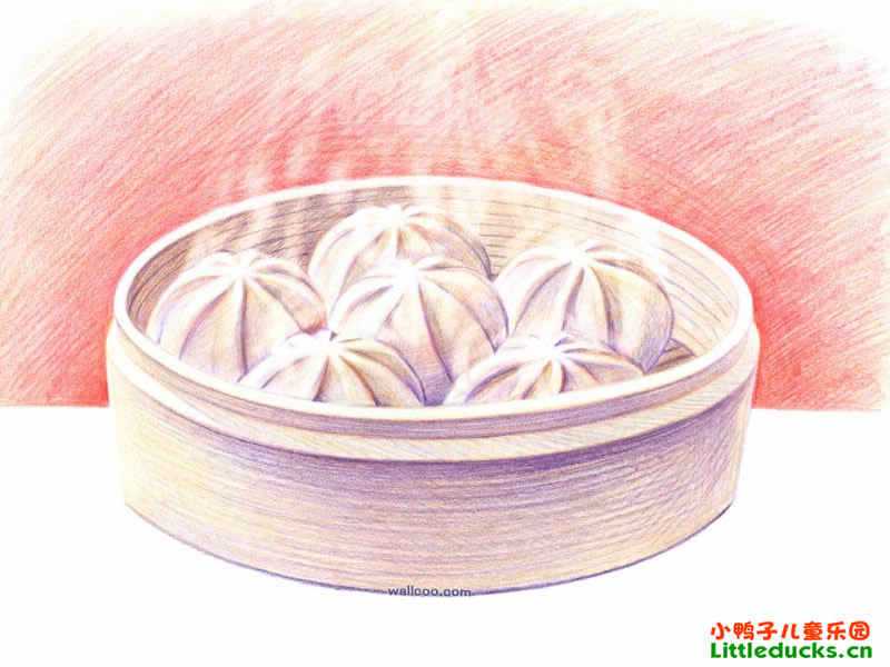 好看的食物彩色铅笔画