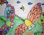幼儿画画作品:美丽的蜻