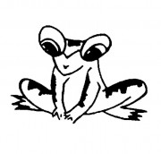 小动物简笔画图片大全:卡通青蛙简笔画