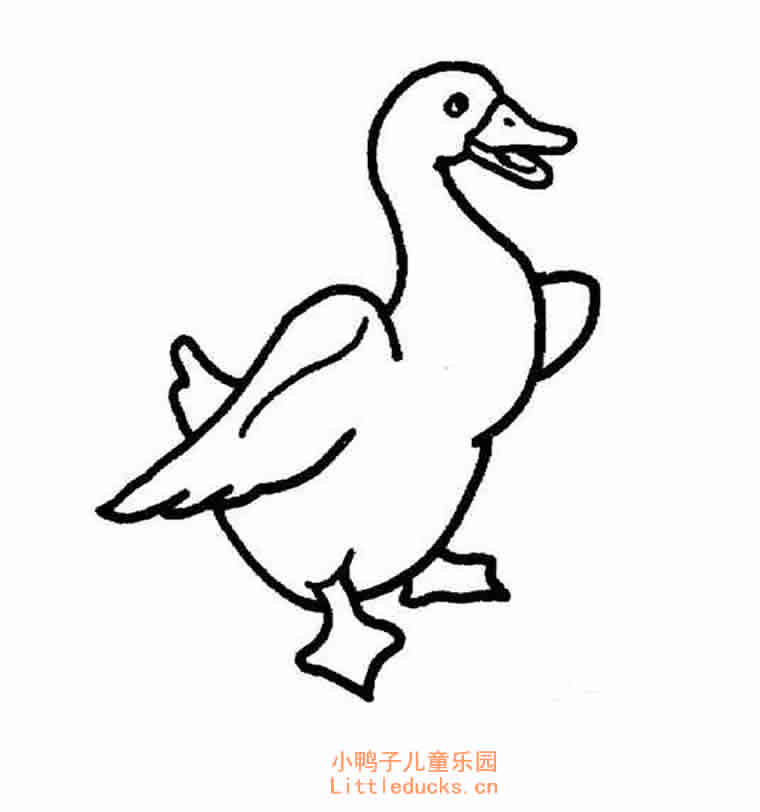 开心的小鸭子简笔画图片
